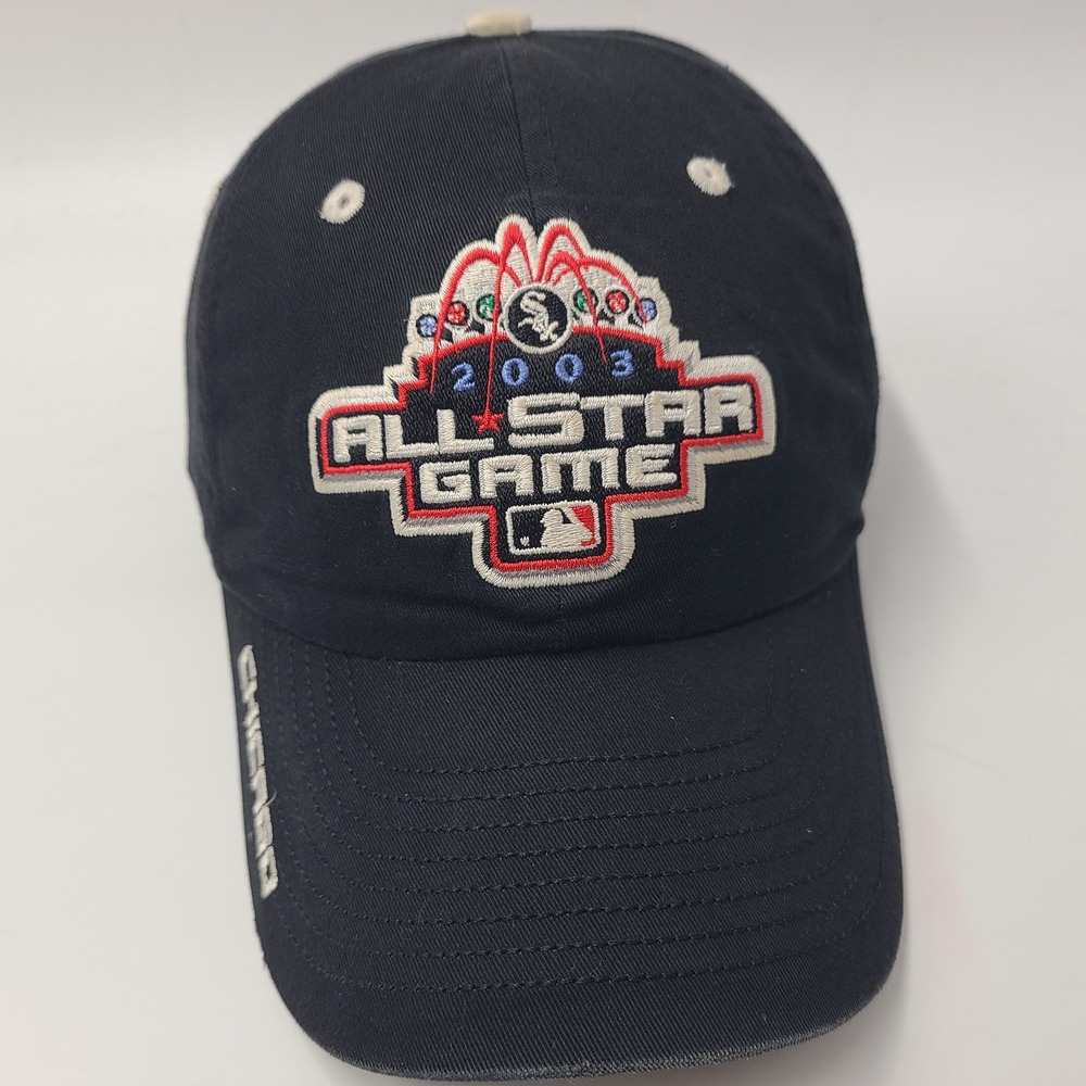Vintage Chicago White Sox Hat Adjustable New Era Black MLB 2003 All Star Game